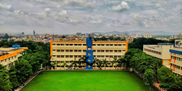Cloudy campus view of Pimpri Chinchwad College of Engineering